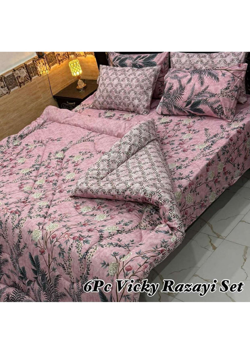 6Pc King Size Vicky Razayi Set – 500 GSM Mix Cotton | Khady's Fabric