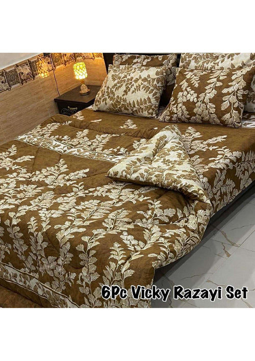 6Pc King Size Vicky Razayi Set – 500 GSM Mix Cotton | Khady's Fabric
