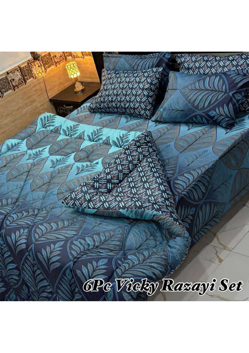 6Pc King Size Vicky Razayi Set – 500 GSM Mix Cotton | Khady's Fabric