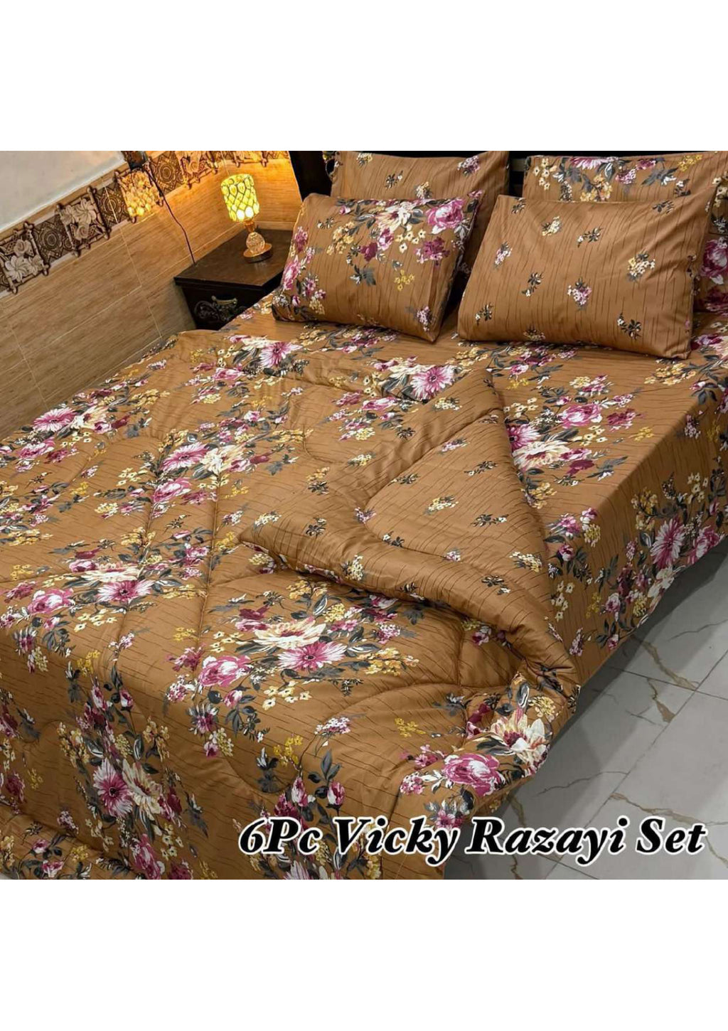 6Pc King Size Vicky Razayi Set – 500 GSM Mix Cotton | Khady's Fabric