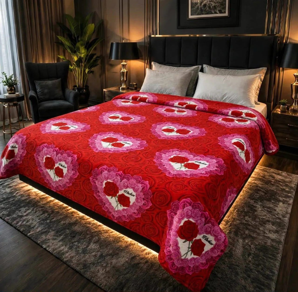 AC Double Bed Blanket Combo – Soft Fleece Blanket 81 x 90 Inch