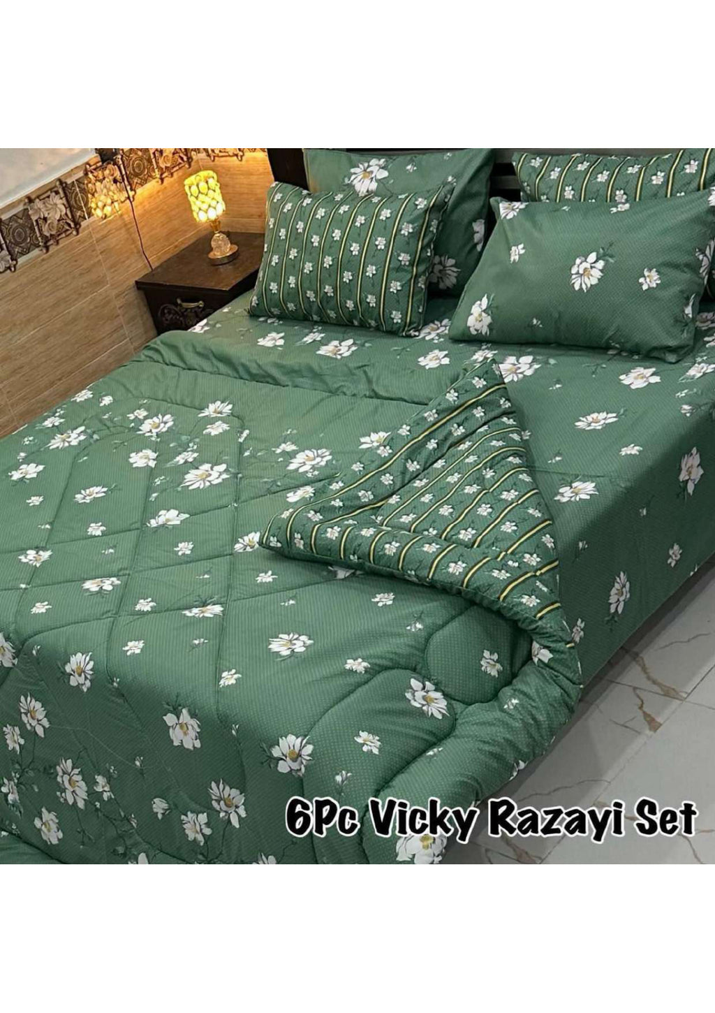 6Pc King Size Vicky Razayi Set – 500 GSM Mix Cotton | Khady's Fabric