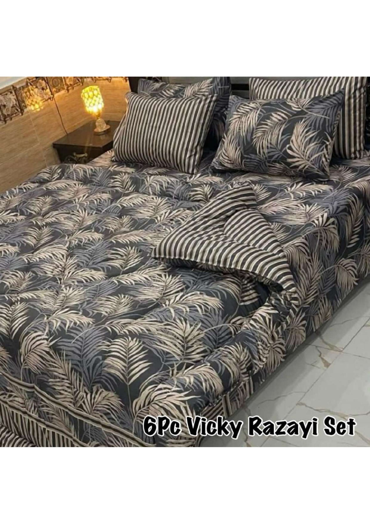 6Pc King Size Vicky Razayi Set – 500 GSM Mix Cotton | Khady's Fabric