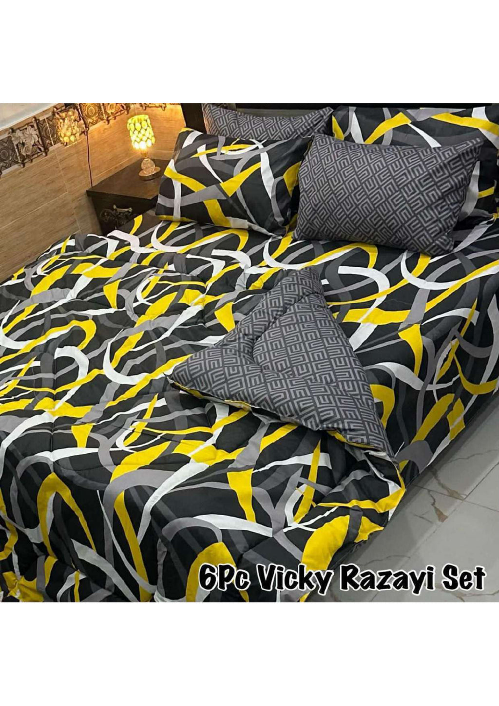 6Pc King Size Vicky Razayi Set – 500 GSM Mix Cotton | Khady's Fabric