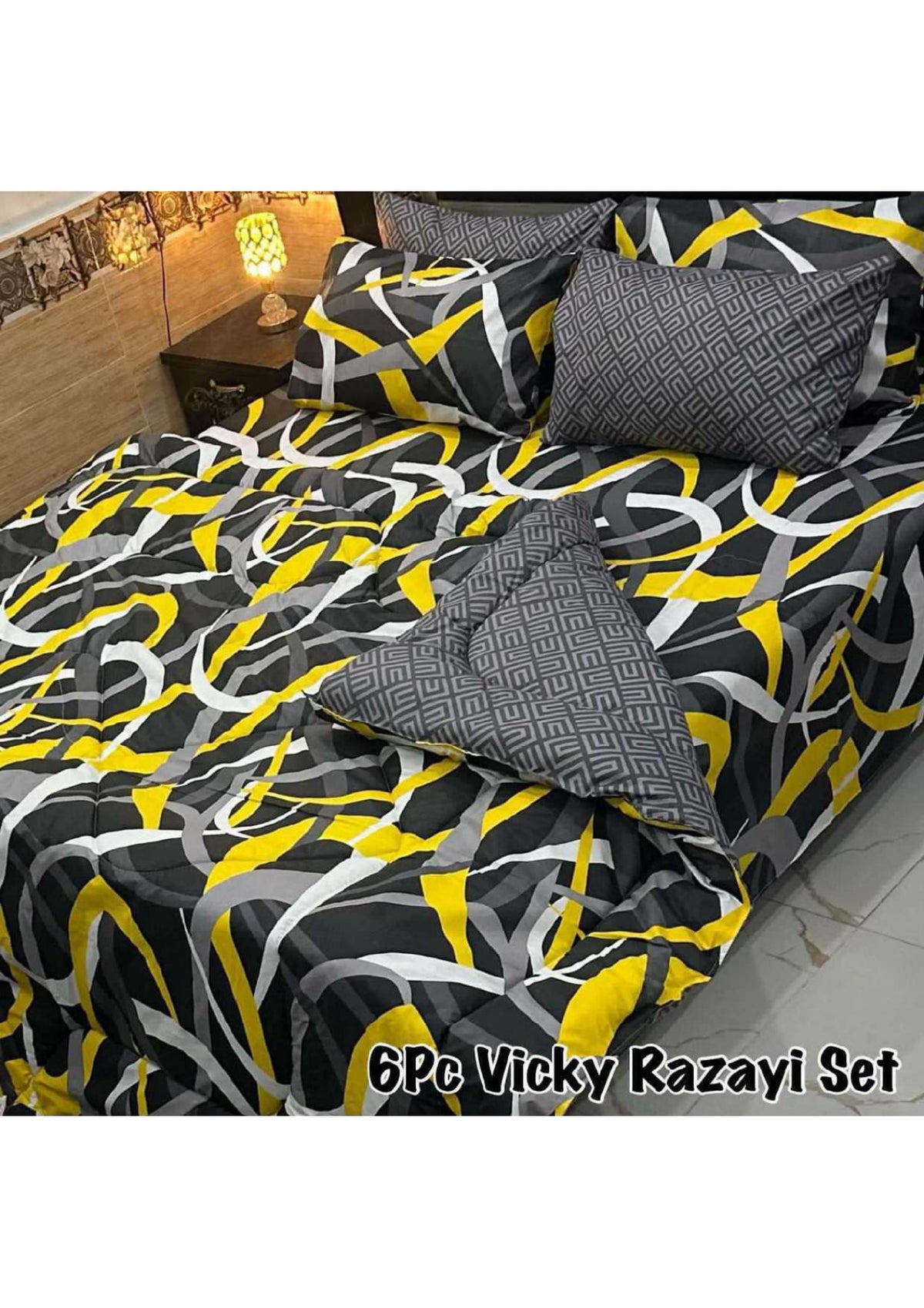 6Pc King Size Vicky Razayi Set – 500 GSM Mix Cotton | Khady's Fabric