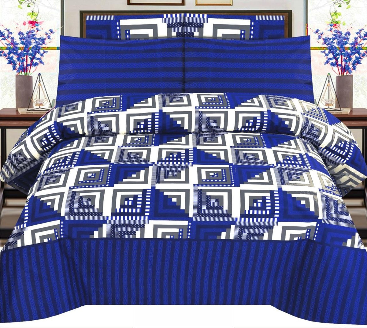 AC Double Bed Blanket Combo – Soft Fleece Blanket 81 x 90 Inch