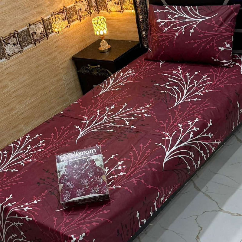 Alkaram 4Pc Mix Cotton Single Pair Bedsheets| Shop Now