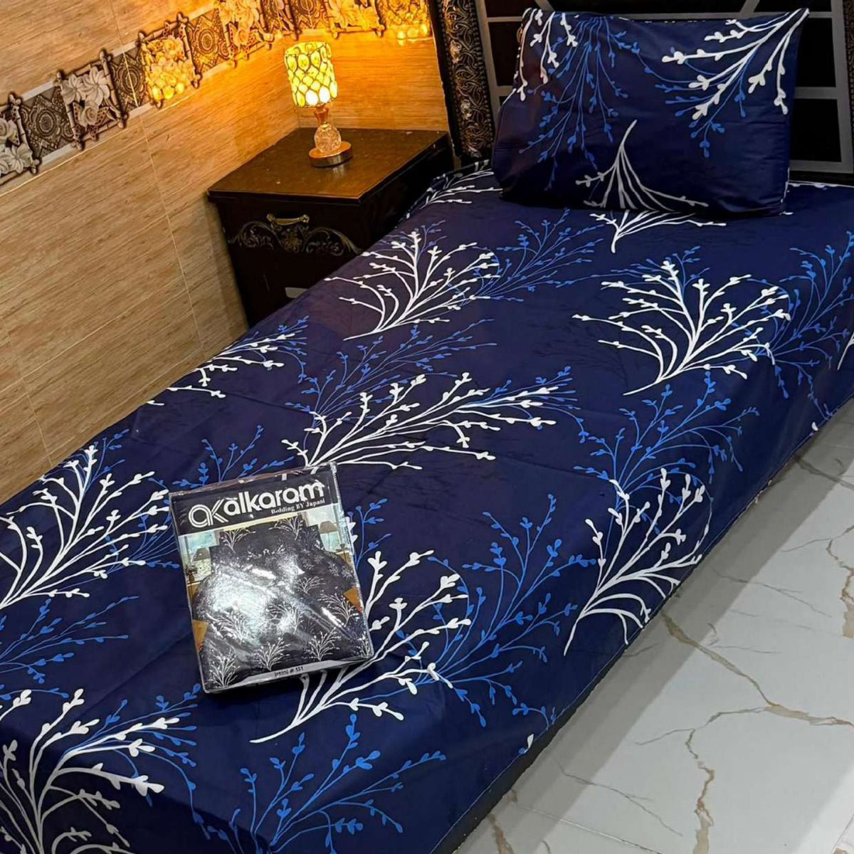 Alkaram 4Pc Mix Cotton Single Pair Bedsheets| Shop Now