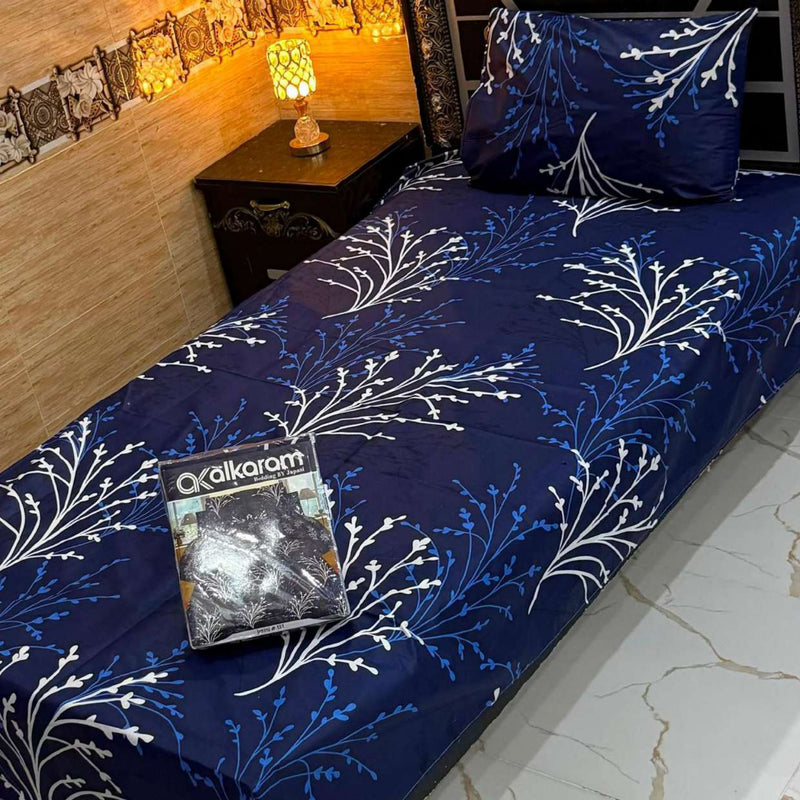 Alkaram 4Pc Mix Cotton Single Pair Bedsheets| Shop Now