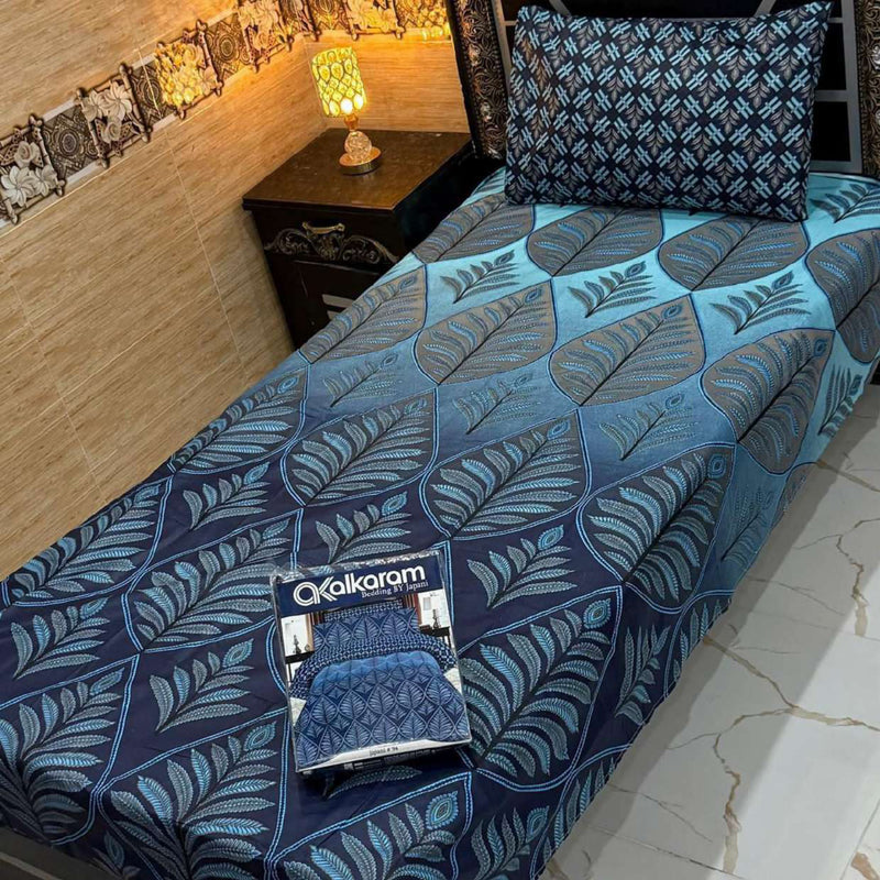 Alkaram 4Pc Mix Cotton Single Pair Bedsheets| Shop Now