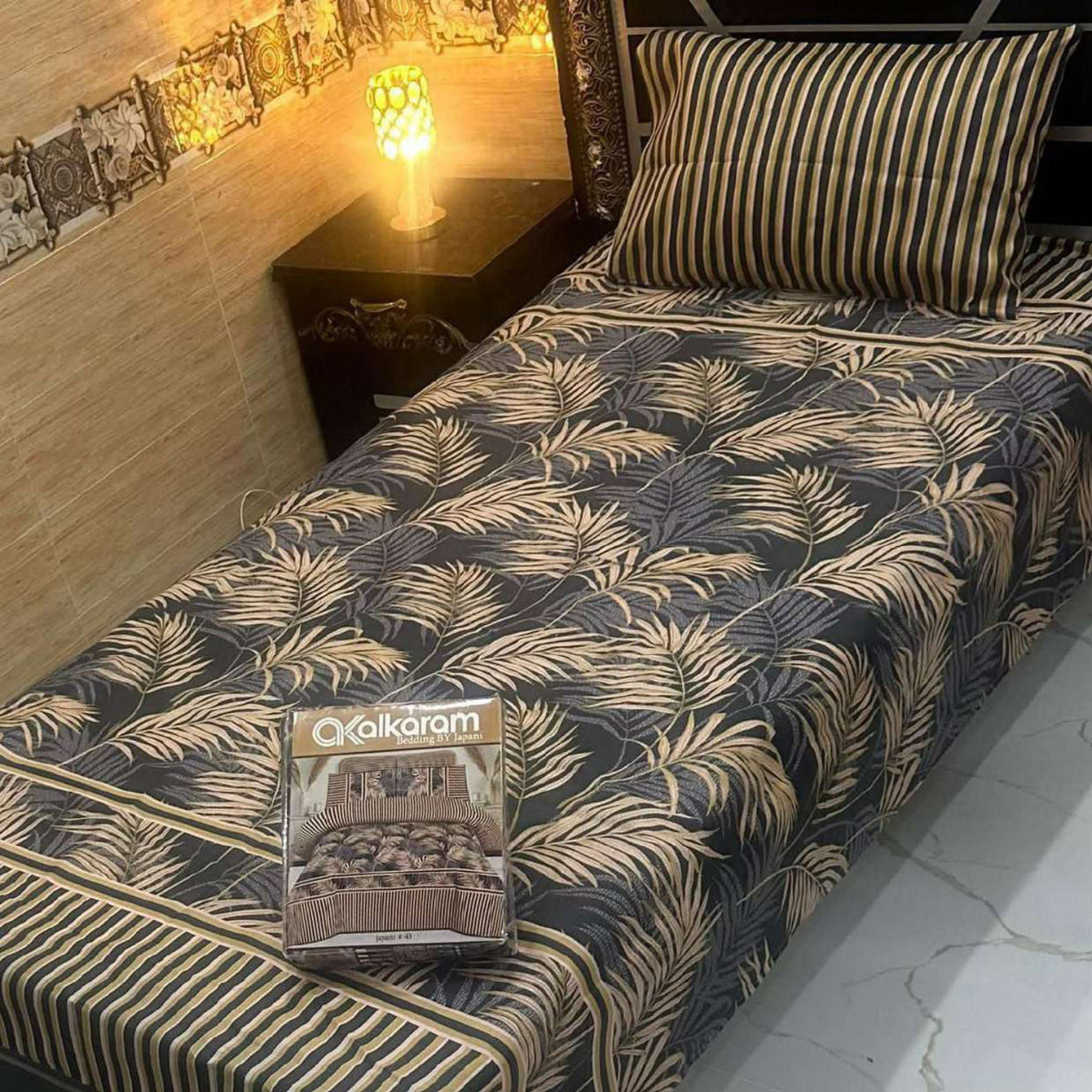 Alkaram 4Pc Mix Cotton Single Pair Bedsheets| Shop Now