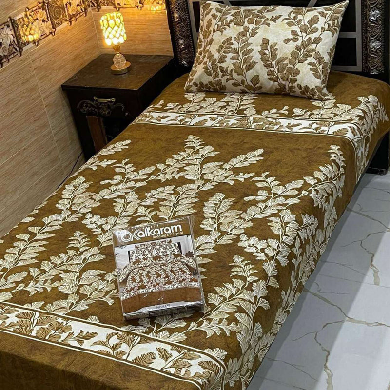 Alkaram 4Pc Mix Cotton Single Pair Bedsheets| Shop Now