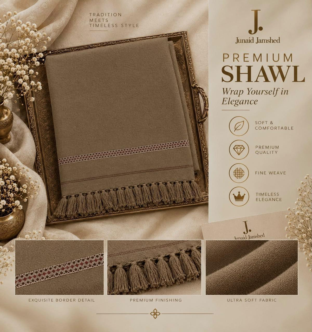 J. Mardana Soft Wool Shawls Collection – 10 Colors