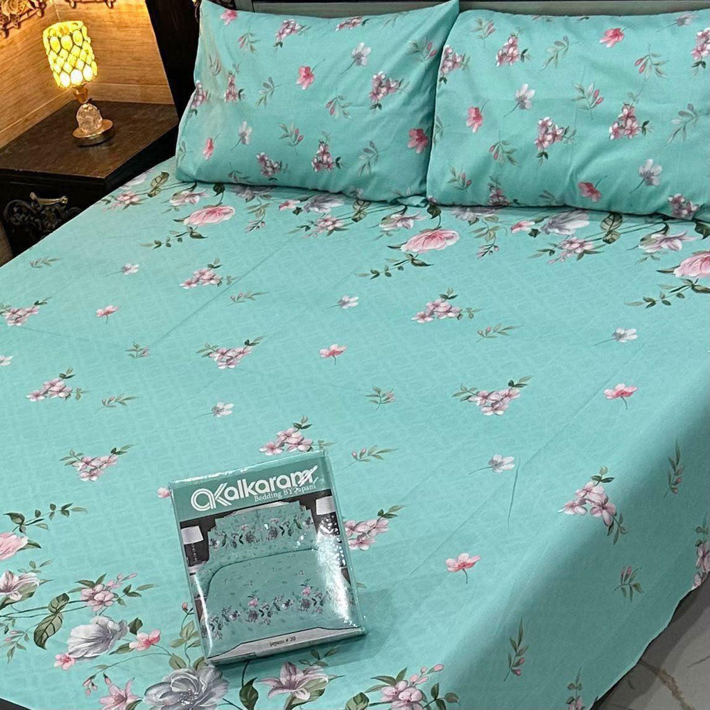 Alkaram 3Pc Mix Cotton King Pair Bedsheets