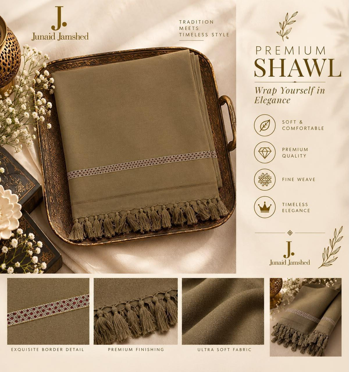 J. Mardana Soft Wool Shawls Collection – 10 Colors