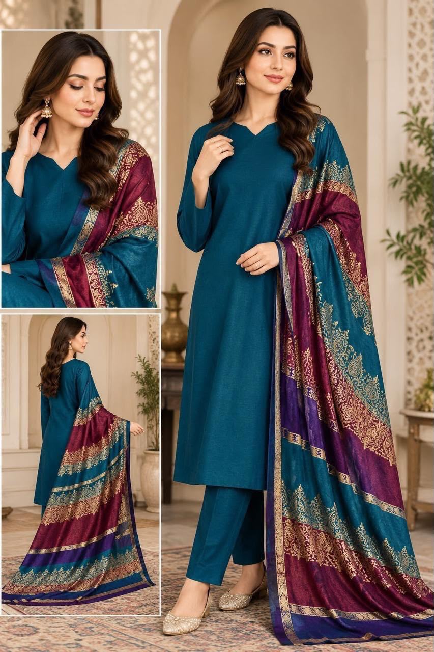 Most Hit Design Winter Collection 2026 | Dhanak 3-Piece Suit