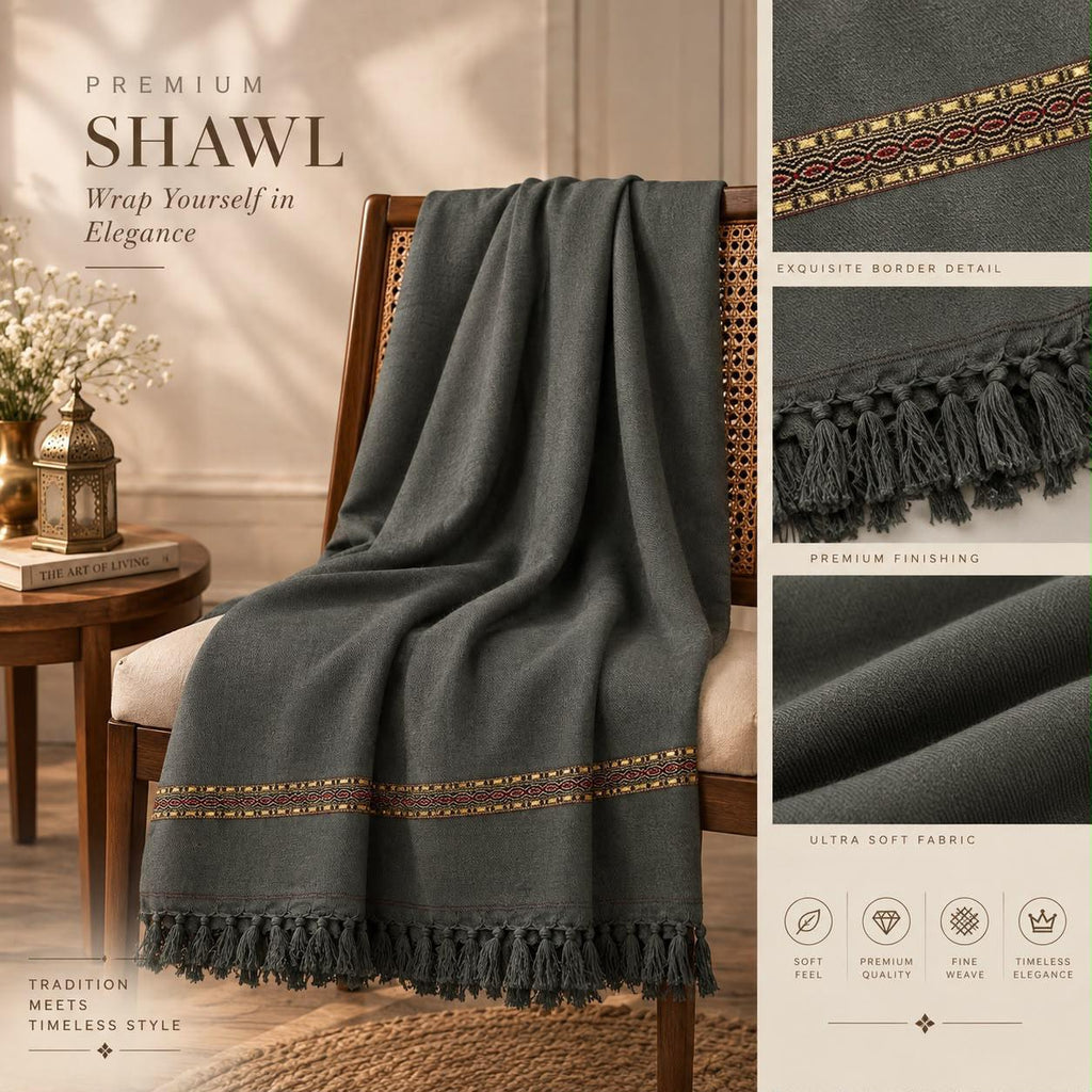 j. Mardana Shawl for Men – Premium Soft Wool Winter Shawl | 3 Yard
