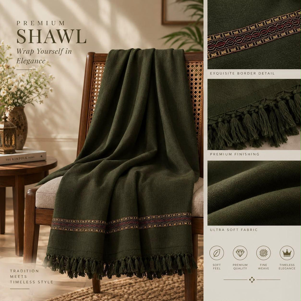 j. Mardana Shawl for Men – Premium Soft Wool Winter Shawl | 3 Yard
