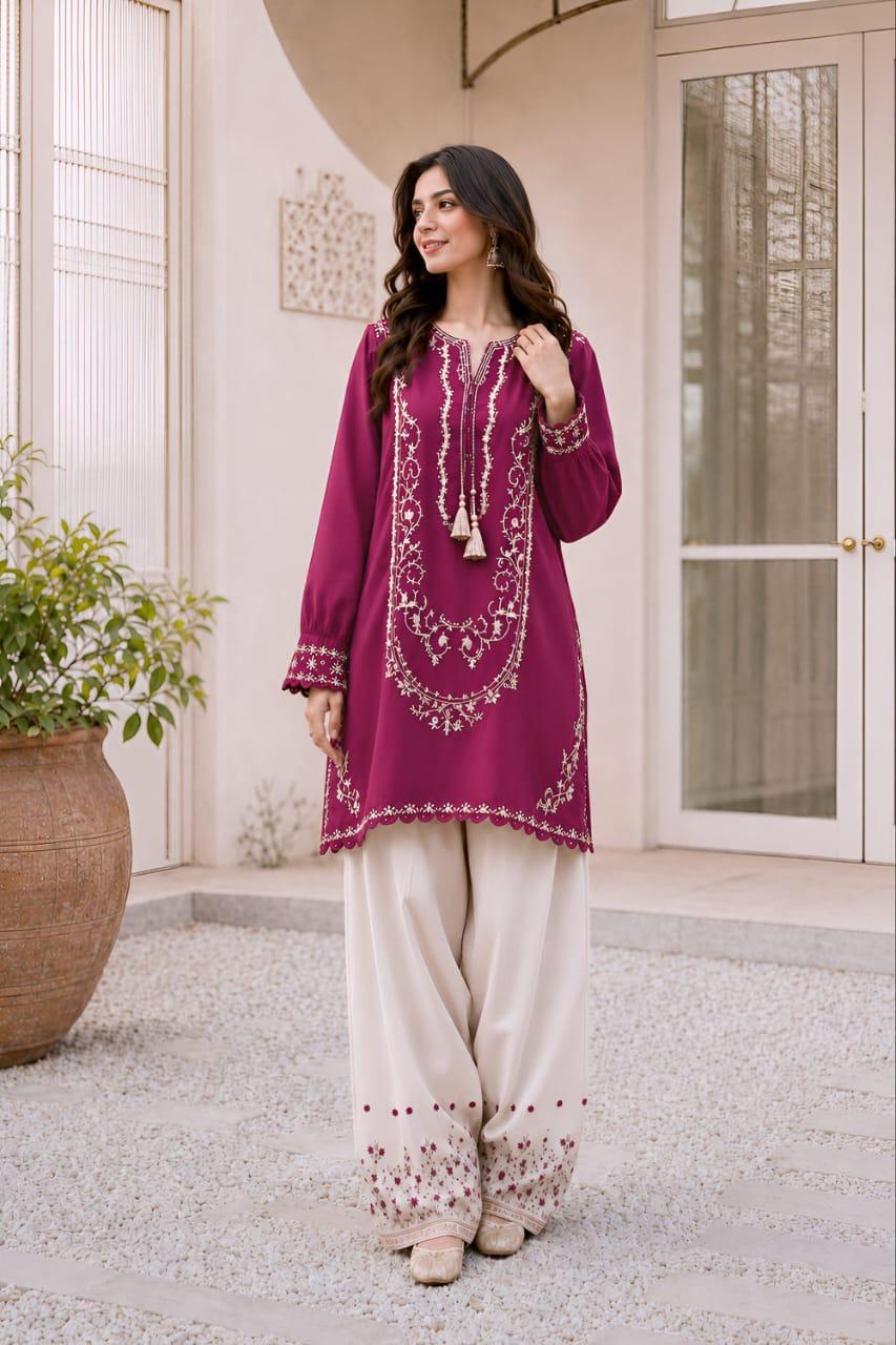 Pezwaan Berry Blossom Luxe Dhanak Suit | 2026