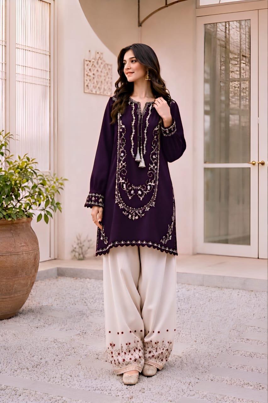 Pezwaan Plum Blossom Luxe Dhanak Suit 2026