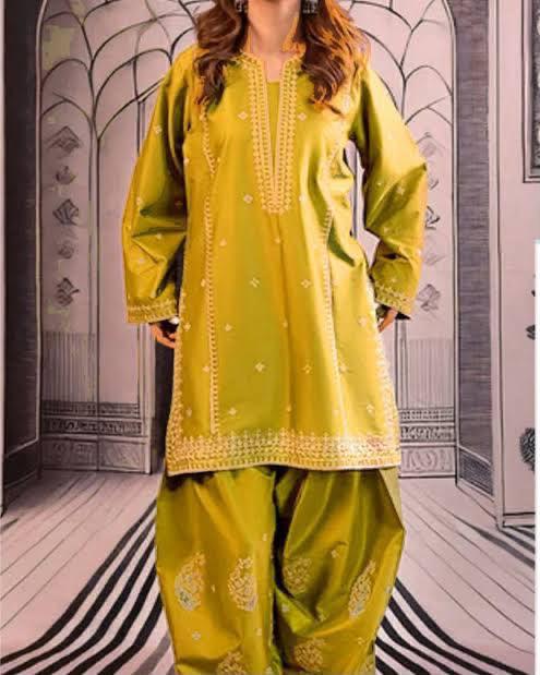 Urge Olive Gold Grace Dhanak Suit 2026