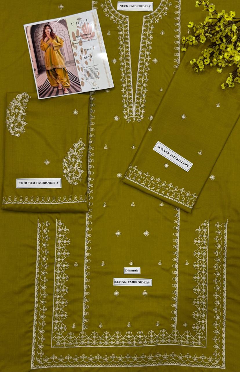 Urge Olive Gold Grace Dhanak Suit 2026